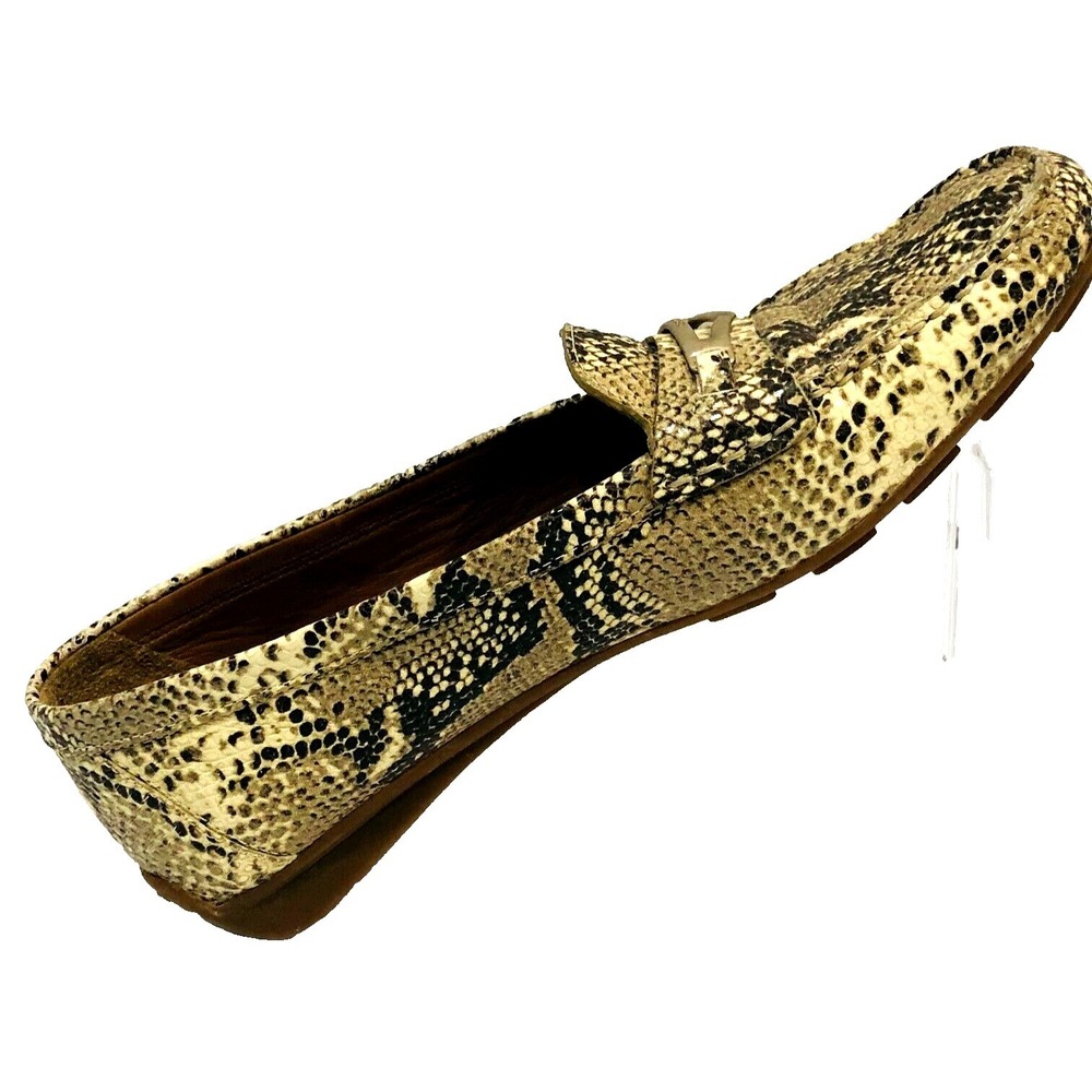 GEOX Shoes Women's 40 9.5 Men 7.5 Snake Print Respira Slip-On‎ Loafers Driving